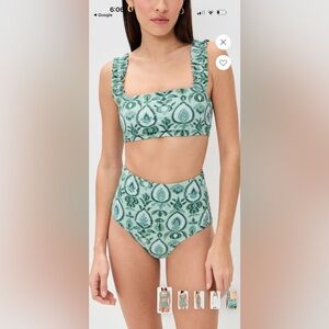 Hill House Teagan Green Palm Ikat Bikini Set - new with tags!!